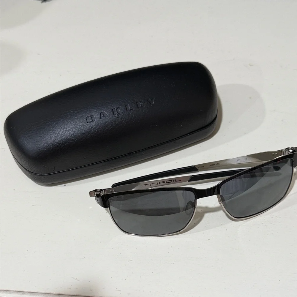 Oakley Tinfoil Sunglasses in Black with Case